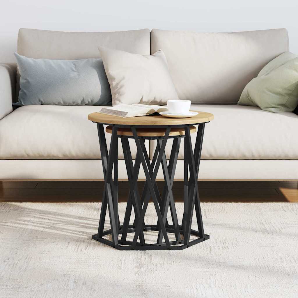 Sofabord 2 stk. Artisan Egetræ 50 x 50 x 50 cm
