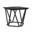 Sidebordssæt 2 pcs Sort eg 50 x 50 x 40 cm Ingeniørtræ og stål