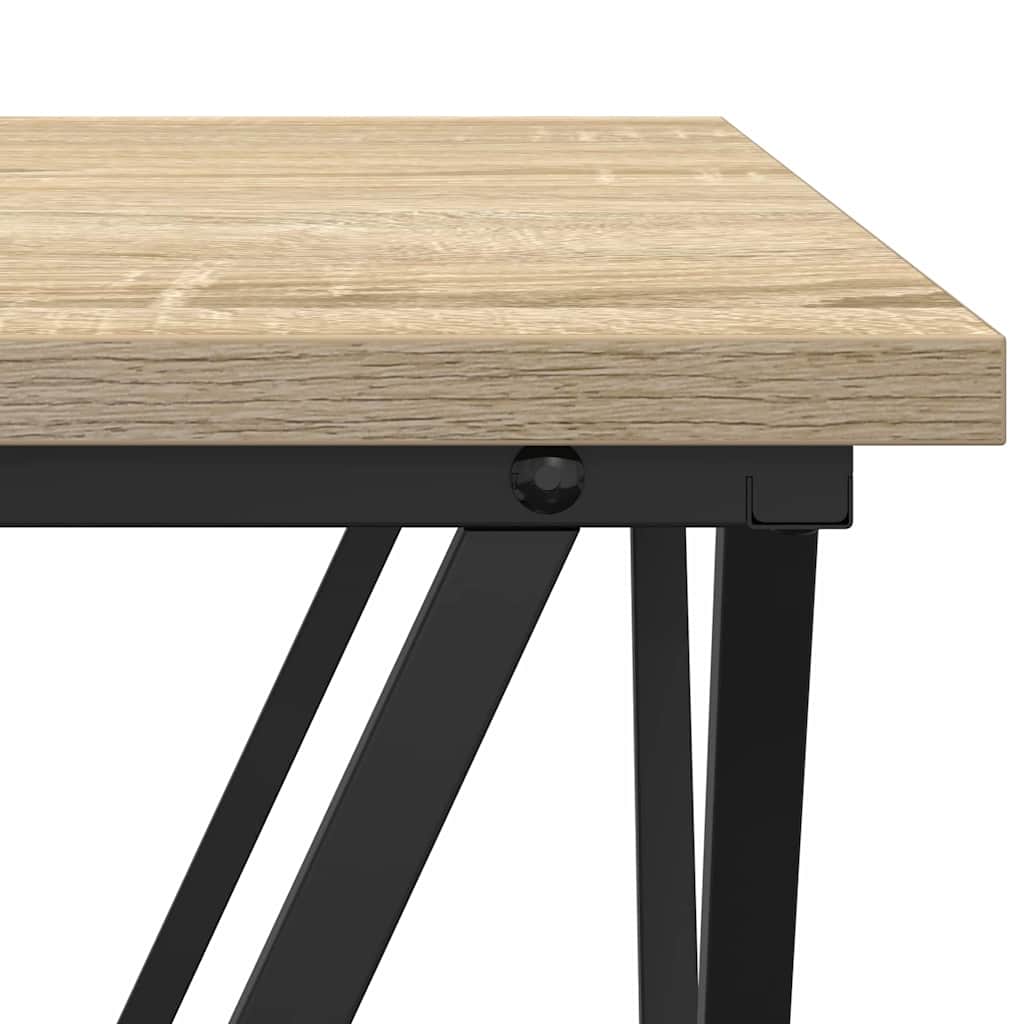 Sofabord Sonoma eg 80 x 80 x 45 cm Ingeniørtræ og stål