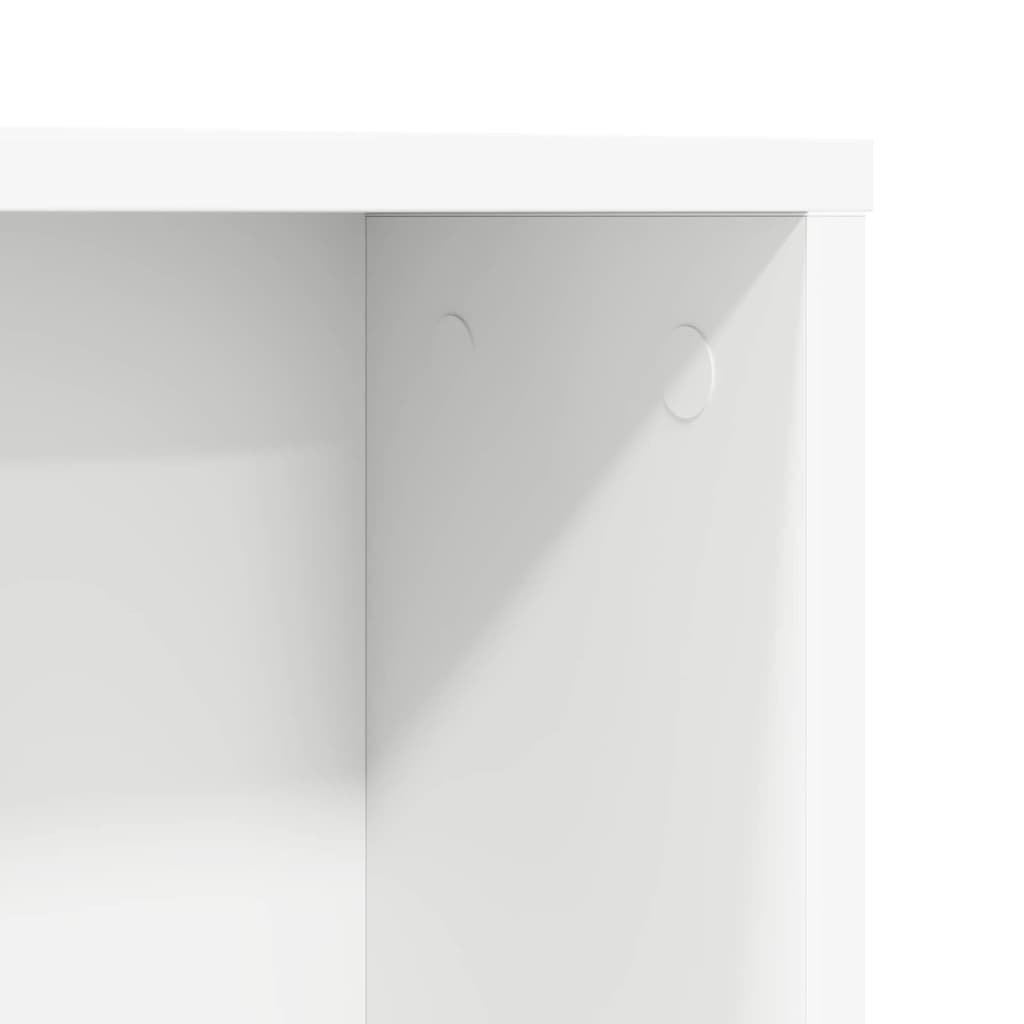 Bord med hylde Hvid 91 x 50 x 149 cm Konstrueret træ