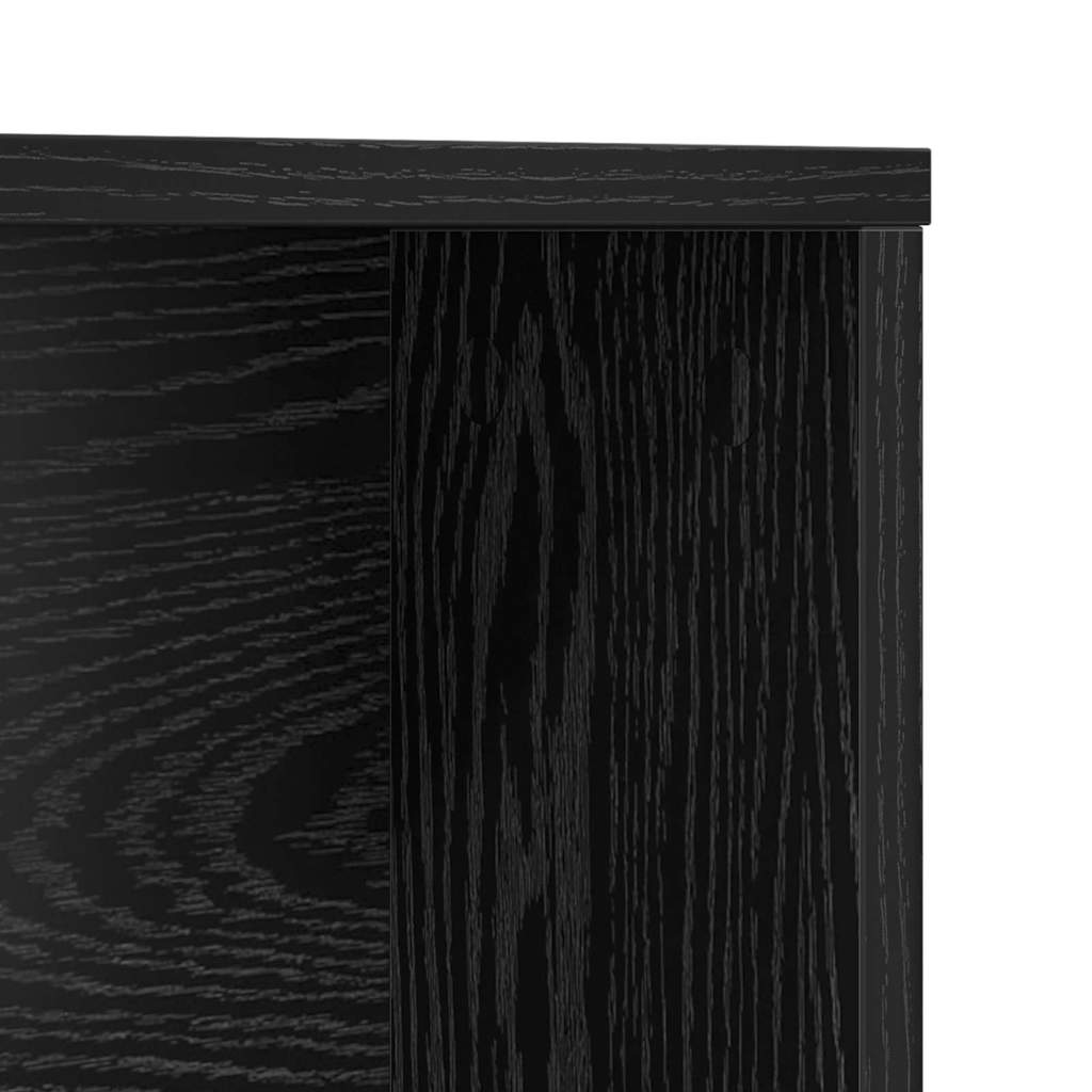 Bord med hylde Sort eg 91 x 50 x 149 cm Konstrueret træ