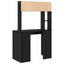 Bord med hylde Sort eg 91 x 50 x 149 cm Konstrueret træ