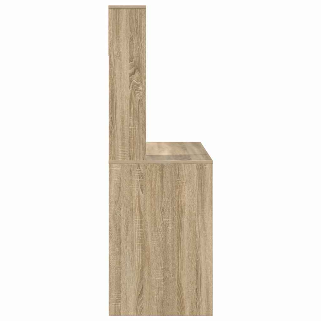 Bord med hylde Sonoma eg 91 x 50 x 149 cm Konstrueret træ
