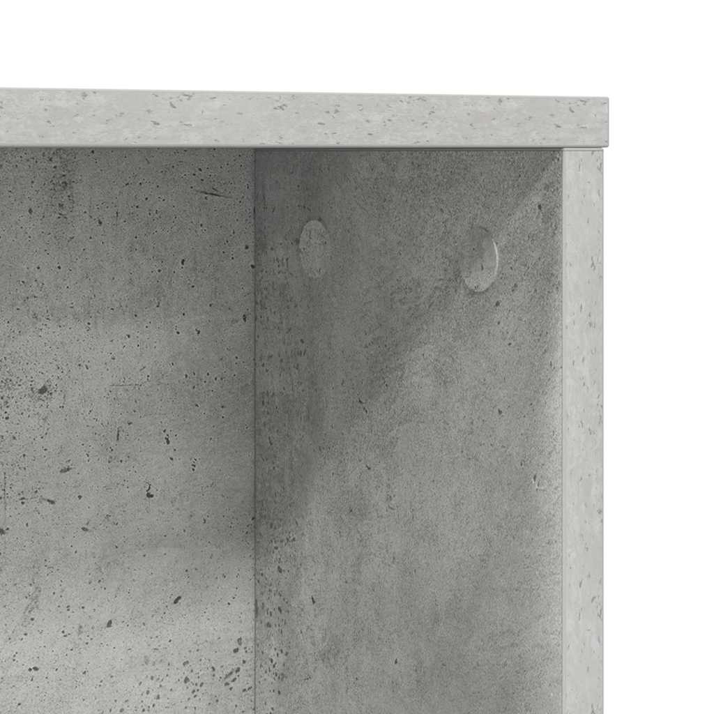 Bord med hylde Beton Grå 91 x 50 x 149 cm Konstrueret træ