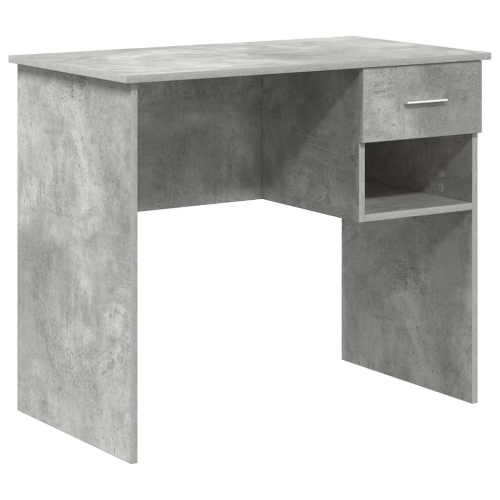 Bord med skuffe Beton Grå 90 x 49 x 75 cm Konstrueret træ