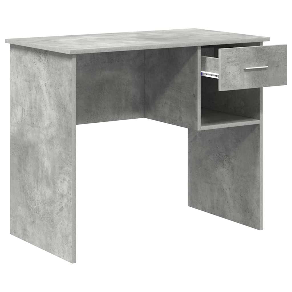 Bord med skuffe Beton Grå 90 x 49 x 75 cm Konstrueret træ