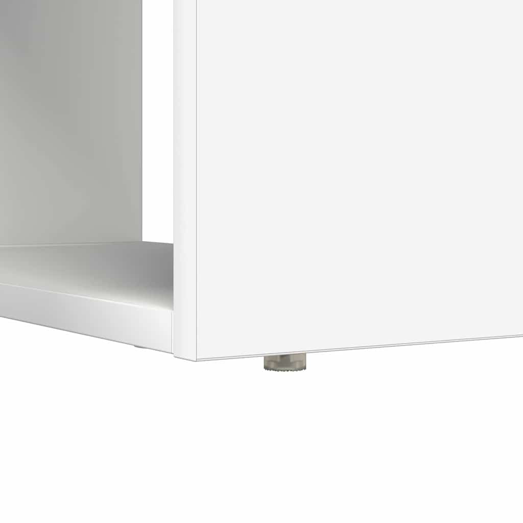 Bord med hylde Hvid 113 x 54 x 120 cm Konstrueret træ