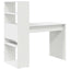 Bord med hylde Hvid 113 x 54 x 120 cm Konstrueret træ
