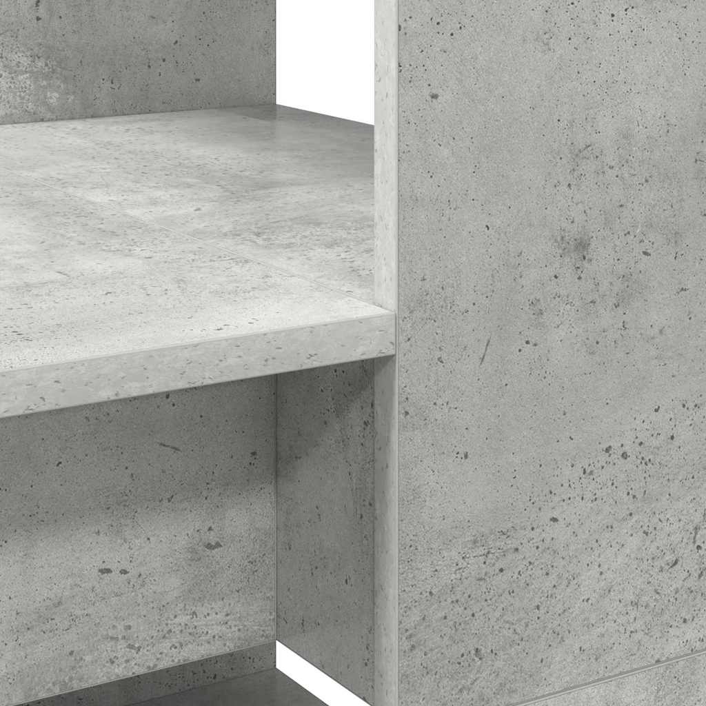 Bord med hylde Beton Grå 113 x 54 x 120 cm Konstrueret træ