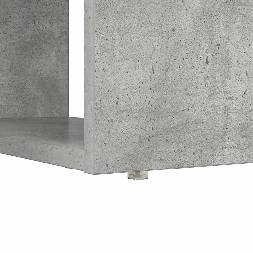 Bord med hylde Beton Grå 113 x 54 x 120 cm Konstrueret træ