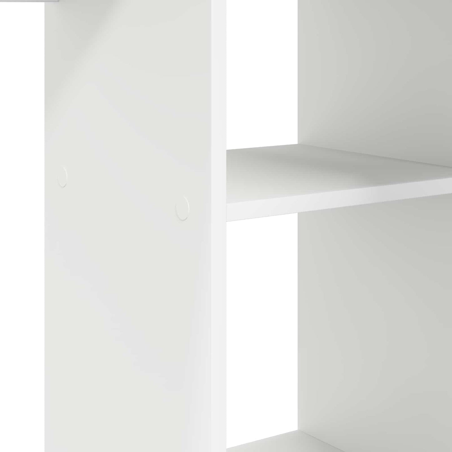 Bord med hylde Hvid 142 x 102 x 73 cm Konstrueret træ