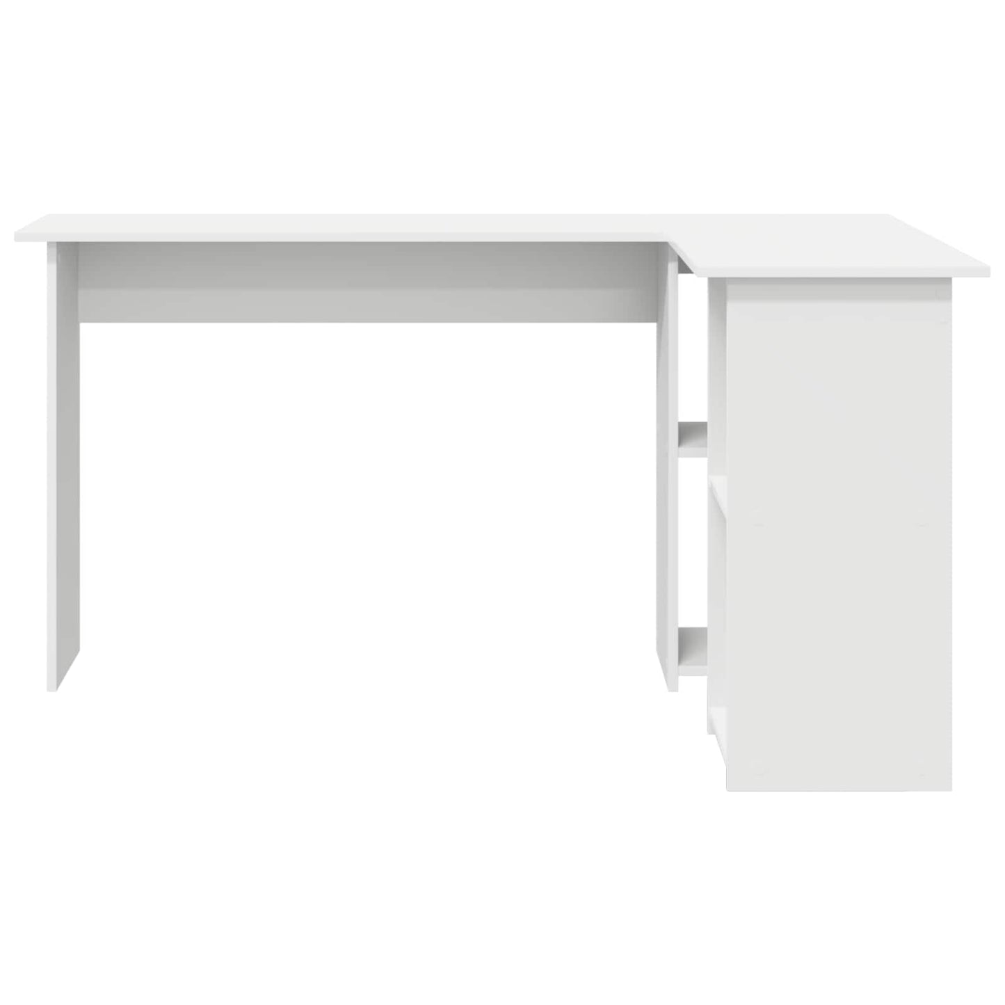 Bord med hylde Hvid 142 x 102 x 73 cm Konstrueret træ