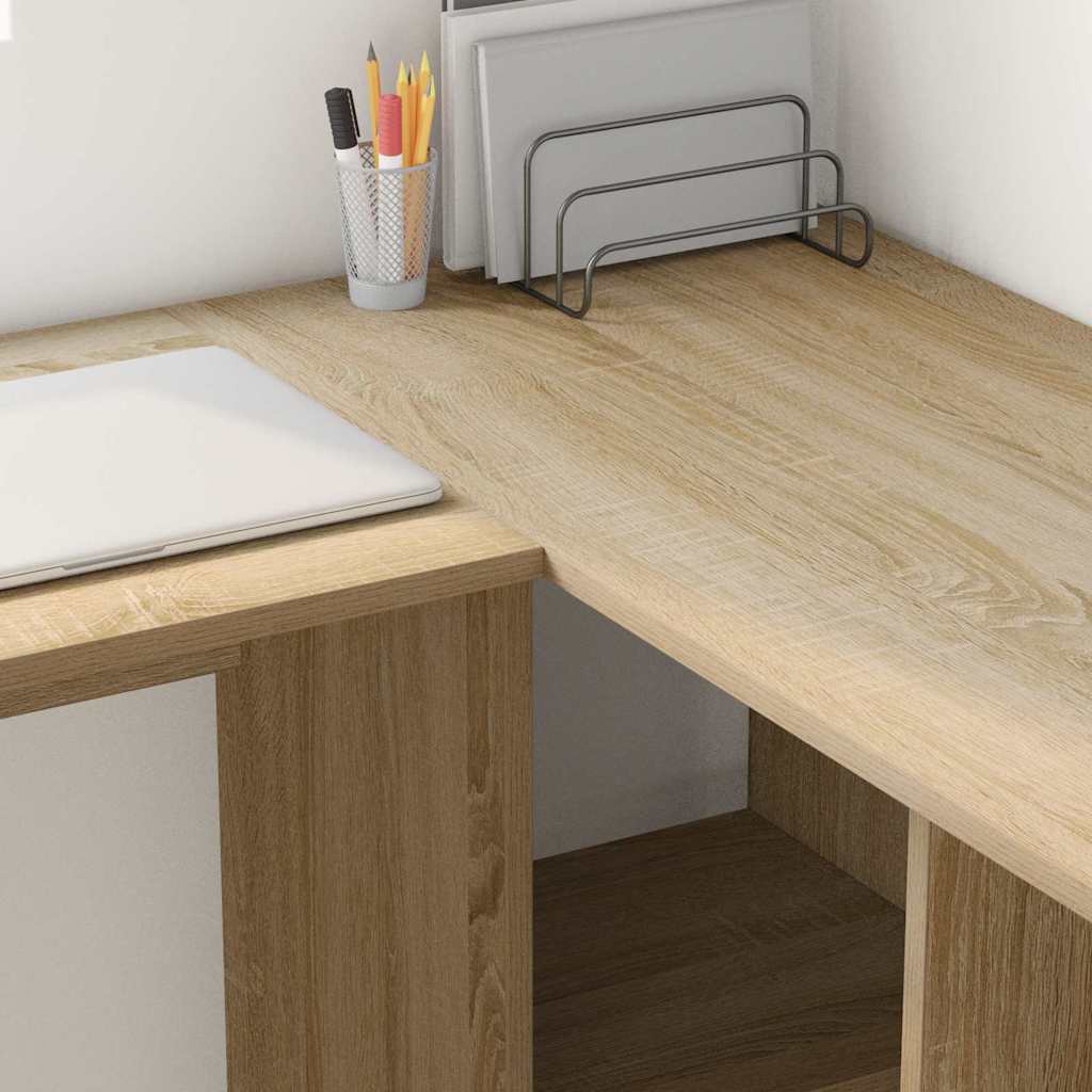 Bord med hylde Sonoma eg 142 x 102 x 73 cm Konstrueret træ