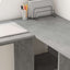 Bord med hylde Beton Grå 142 x 102 x 73 cm Konstrueret træ