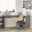 Bord med hylde Beton Grå 142 x 102 x 73 cm Konstrueret træ