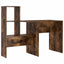 Bord med hylde Røget eg 131,5 x 50 x 106,5 cm Konstrueret træ