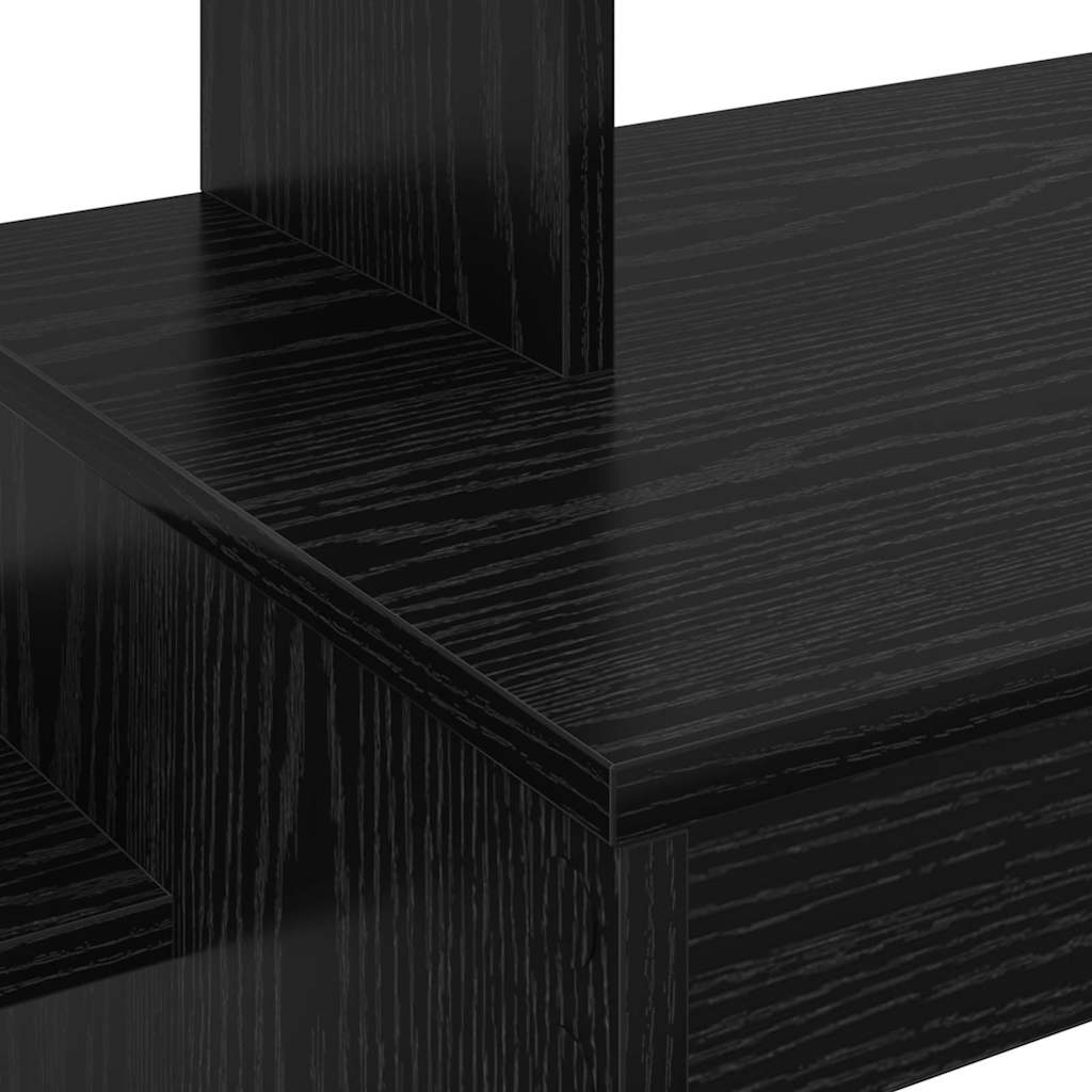 Bord med hylde Sort eg 100 x 40 x 90 cm Konstrueret træ