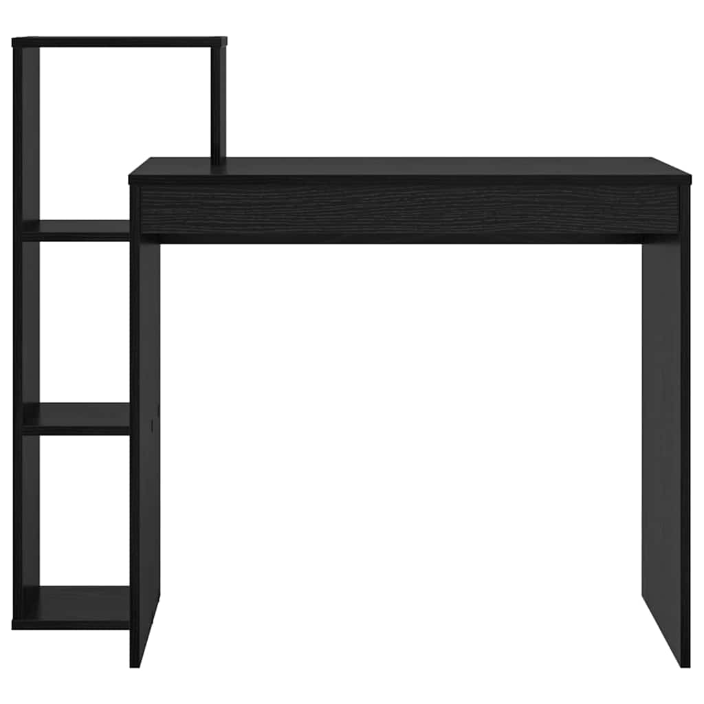 Bord med hylde Sort eg 100 x 40 x 90 cm Konstrueret træ
