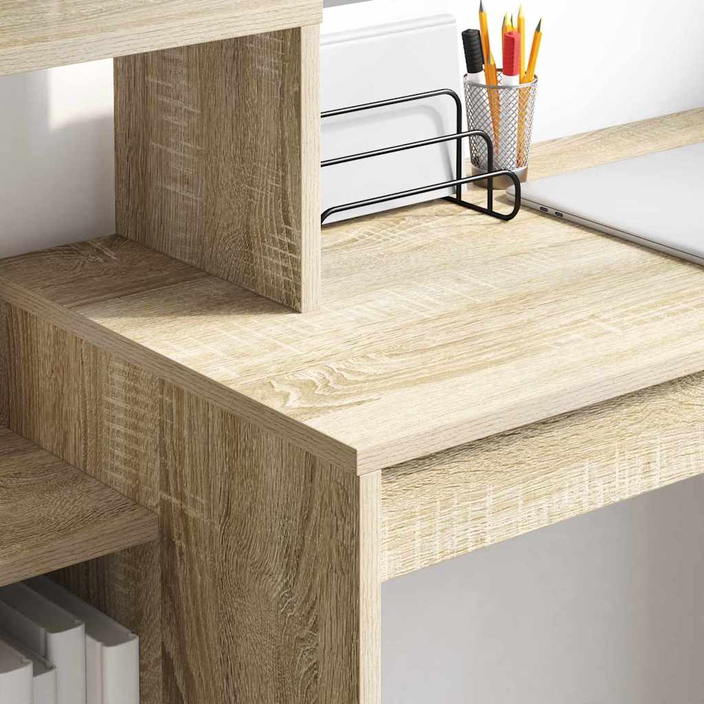 Bord med hylde Sonoma eg 100 x 40 x 90 cm Konstrueret træ
