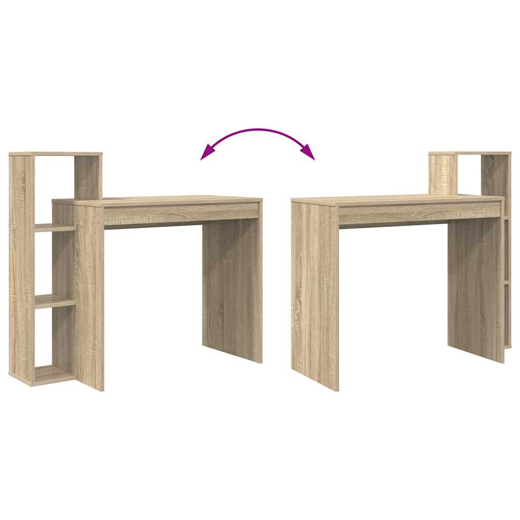 Bord med hylde Sonoma eg 100 x 40 x 90 cm Konstrueret træ