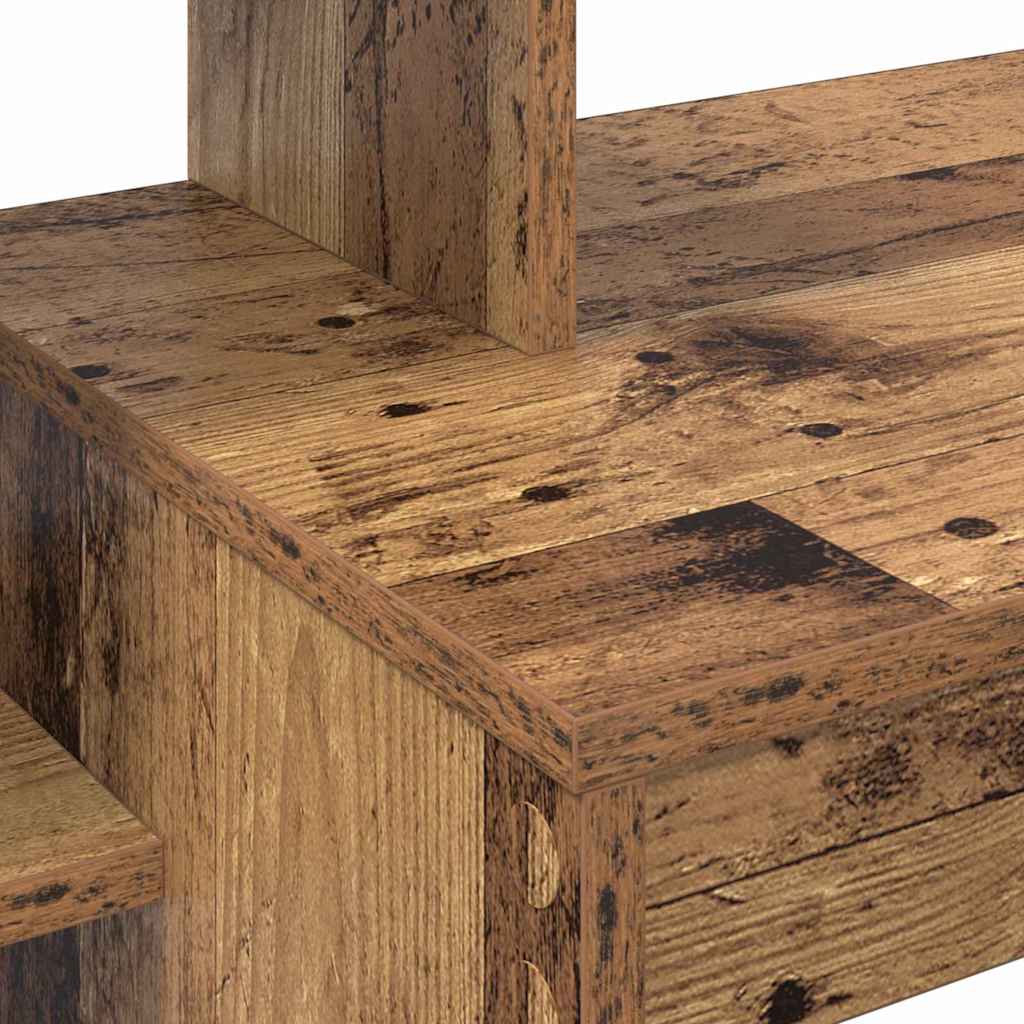 Bord med hylde Gammelt træ 100 x 40 x 90 cm Konstrueret træ