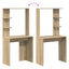 Bord med hylde Sonoma eg 78,5 x 37 x 154,5 cm Konstrueret træ