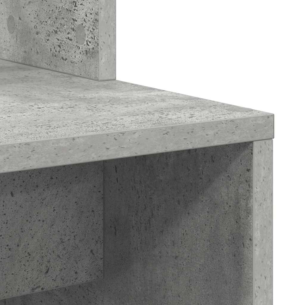 Bord med hylde Beton Grå 78,5 x 37 x 154,5 cm Konstrueret træ