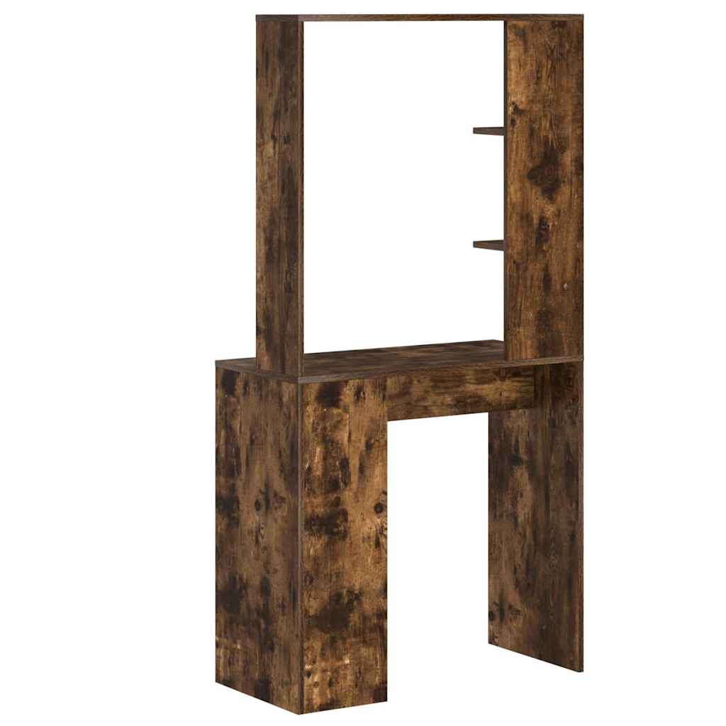 Bord med hylde Røget eg 78,5 x 37 x 154,5 cm Konstrueret træ