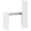 Bord med hylde Hvid 102 x 50 x 124 cm Konstrueret træ