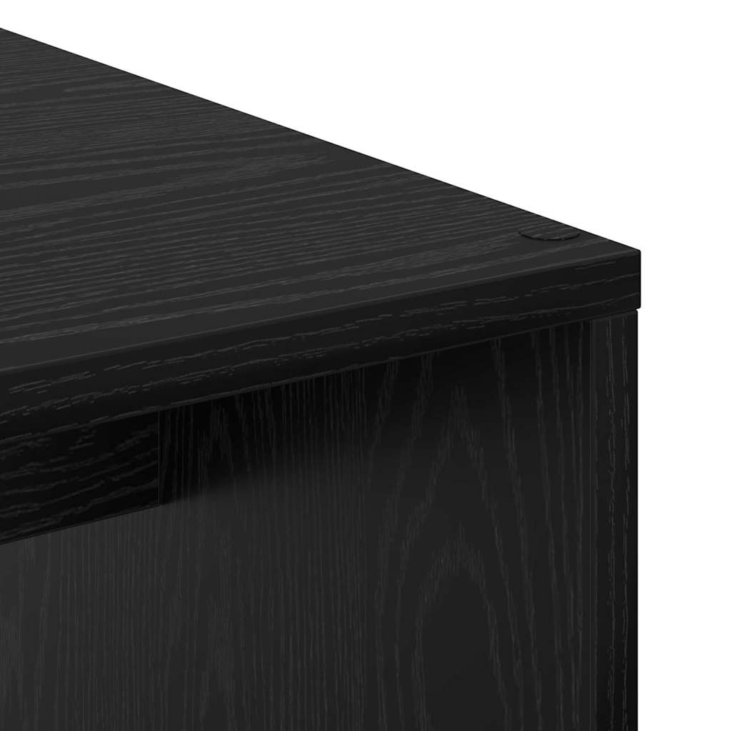 Bord med hylde Sort eg 102 x 50 x 124 cm Konstrueret træ