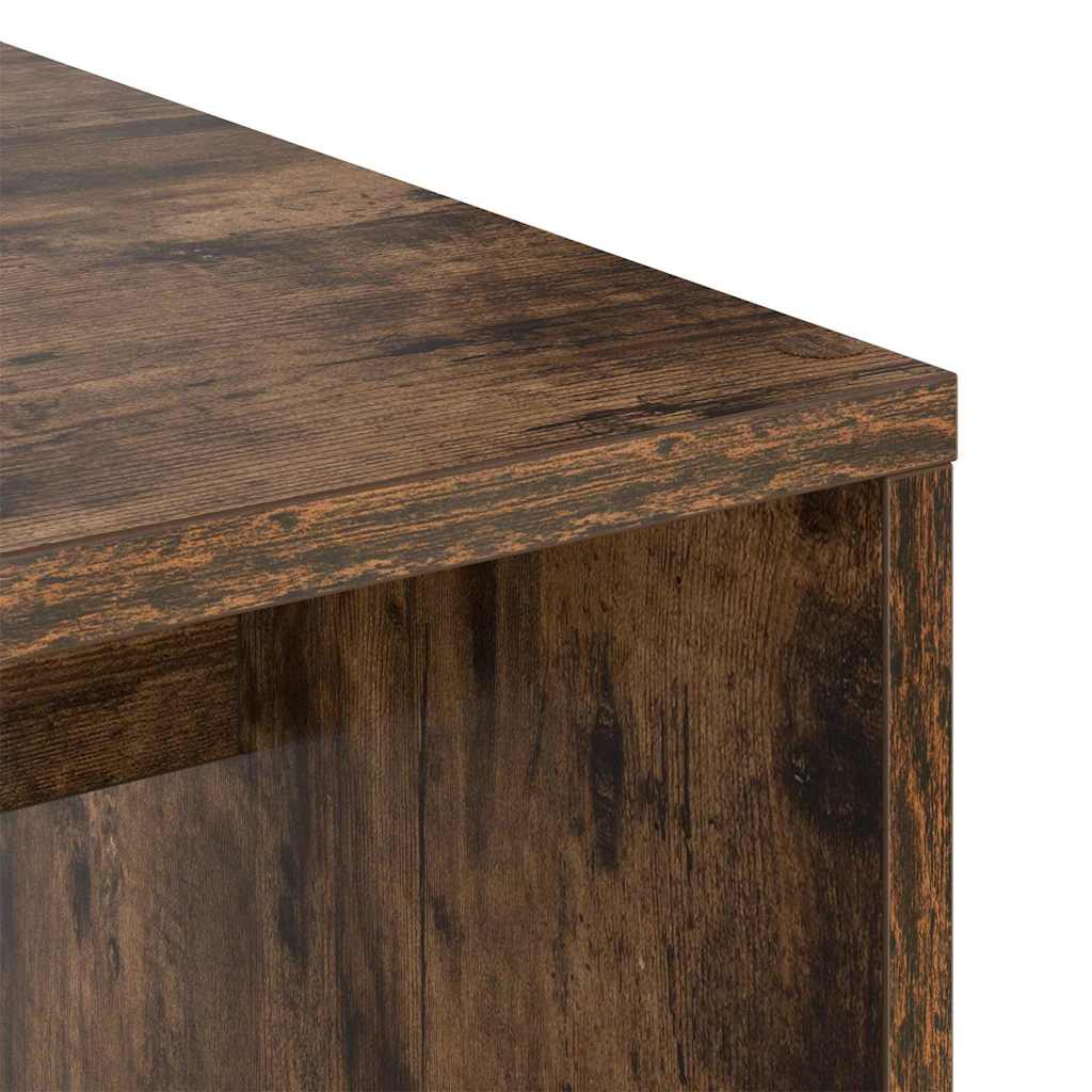 Bord med hylde Røget eg 102 x 50 x 124 cm Konstrueret træ