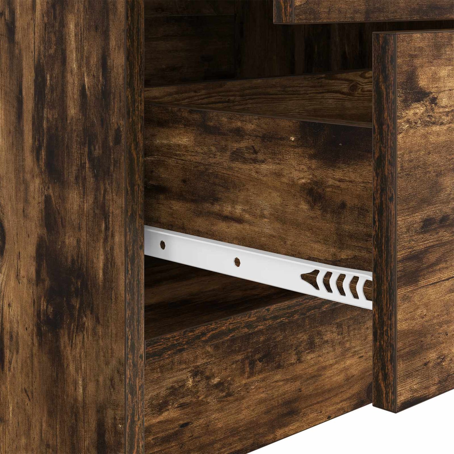 Highboard med skuffe Røget eg 45,5 x 34 x 127 cm