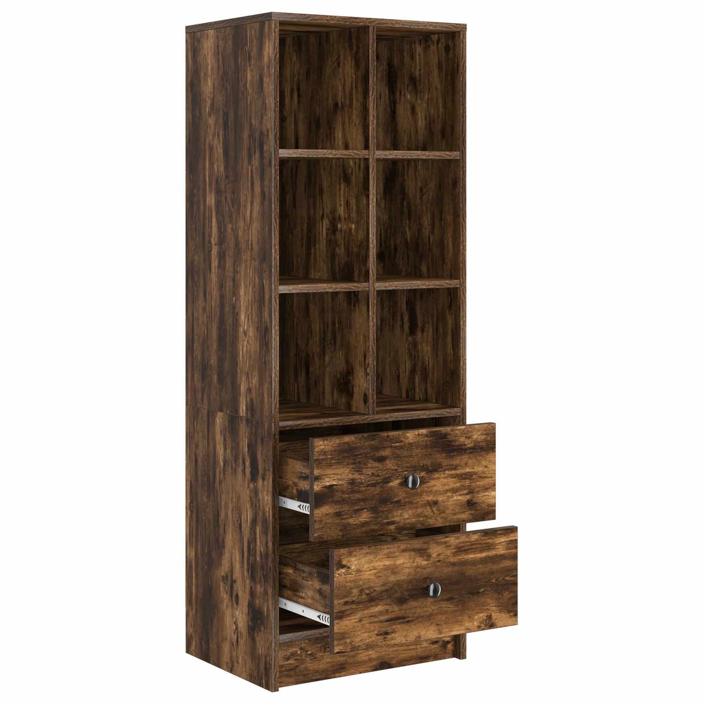 Highboard med skuffe Røget eg 45,5 x 34 x 127 cm