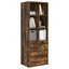 Highboard med skuffe Røget eg 45,5 x 34 x 127 cm