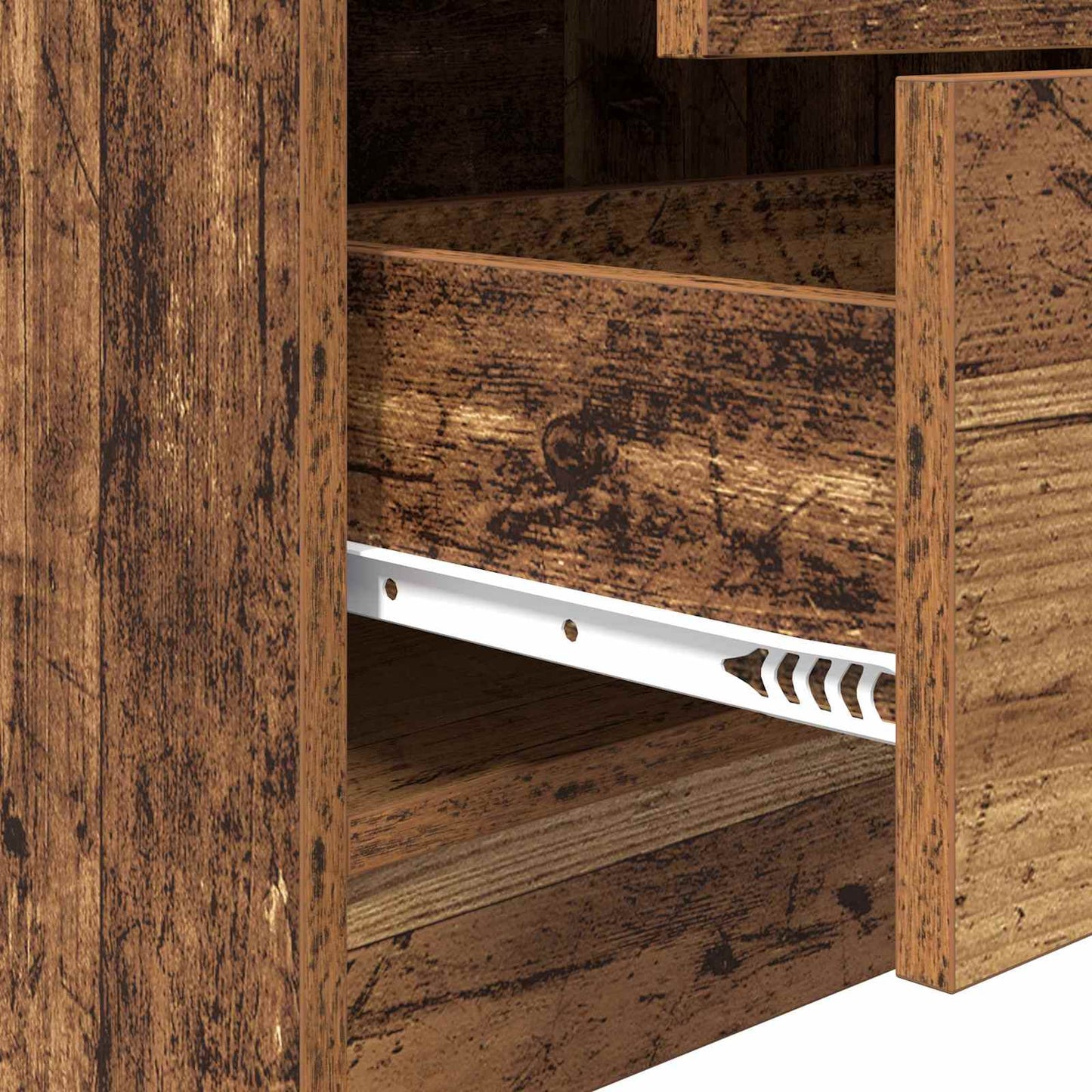 Highboard med skuffe Gammelt træ 45,5 x 34 x 127 cm