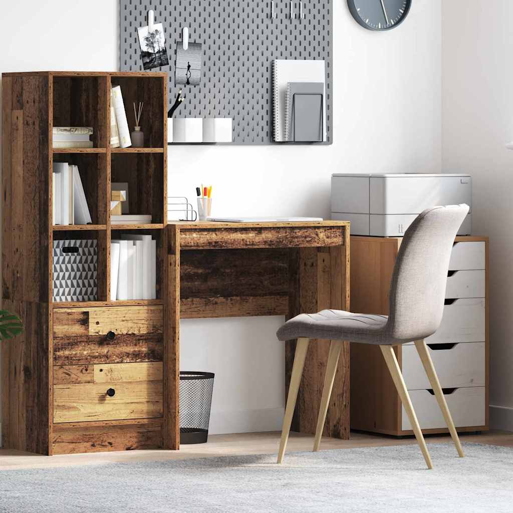 Skrivebord i gammelt trælook 70 × 40 × 76 cm - kompakt arbejdsbord
