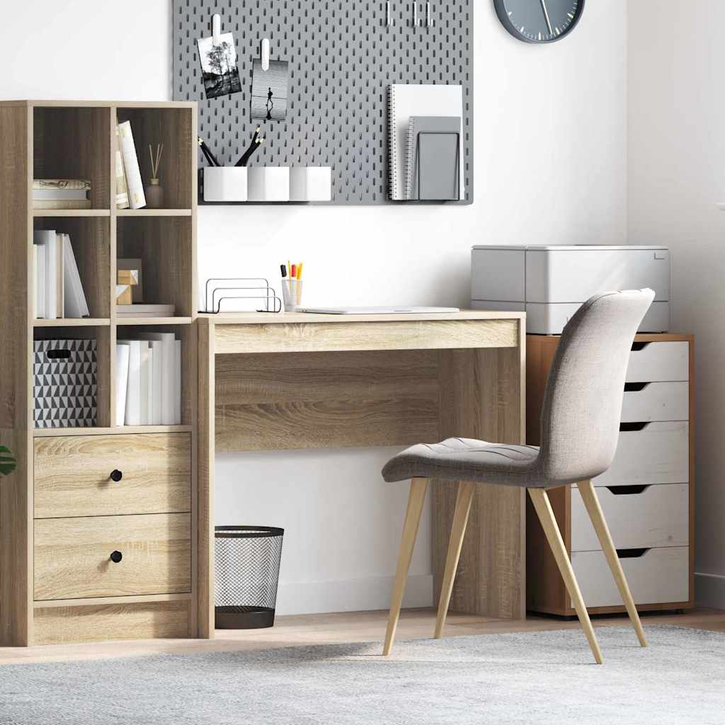 Skrivebord i Sonoma eg - 90 × 40 × 76 cm, kompakt arbejdsbord