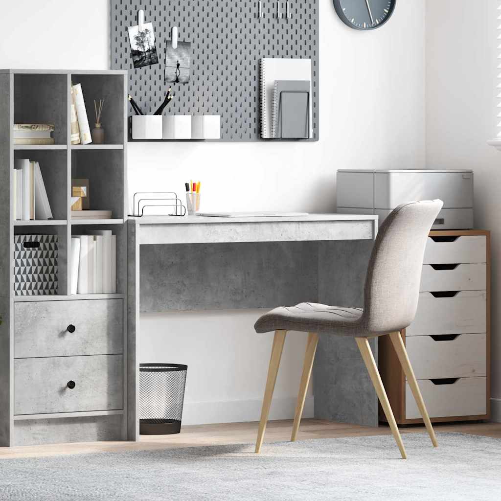 Skrivebord i betongrå - 100 × 40 × 76 cm, konstrueret træ