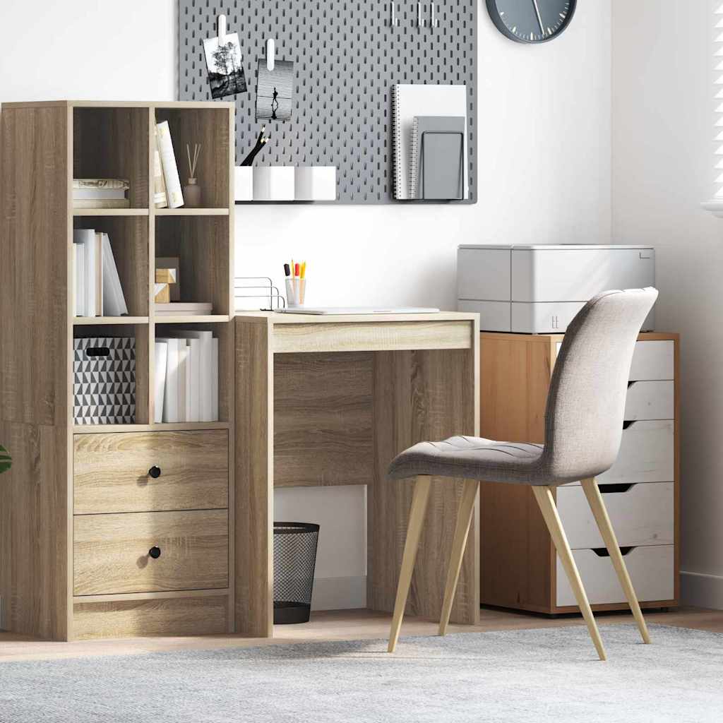 Skrivebord i Sonoma eg - 60 × 50 × 76 cm, kompakt hjemmekontor bord
