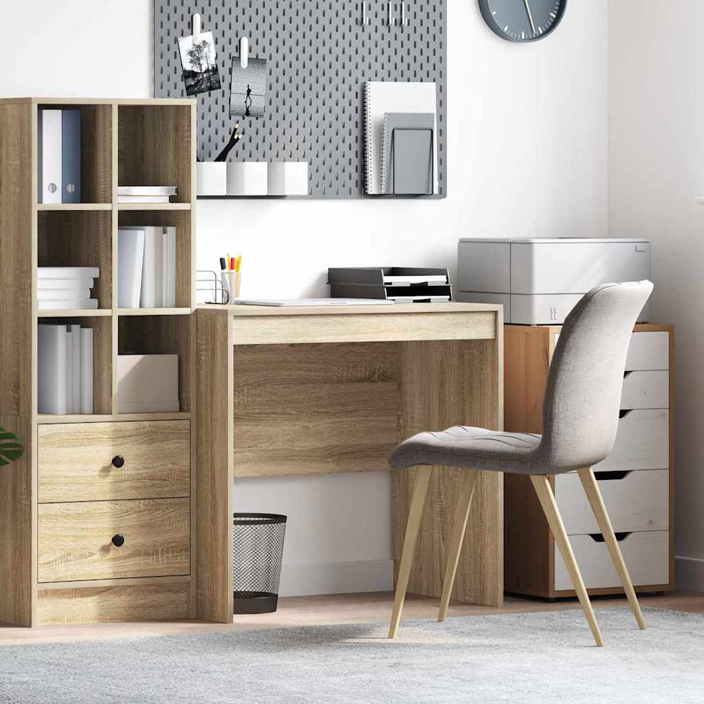 Skrivebord i Sonoma eg 80 × 50 × 76 cm - kompakt arbejdsbord