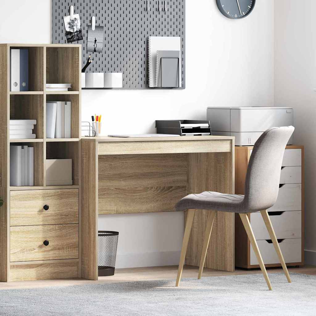 Skrivebord i Sonoma eg - 90 × 50 × 76 cm, kompakt kontorbord