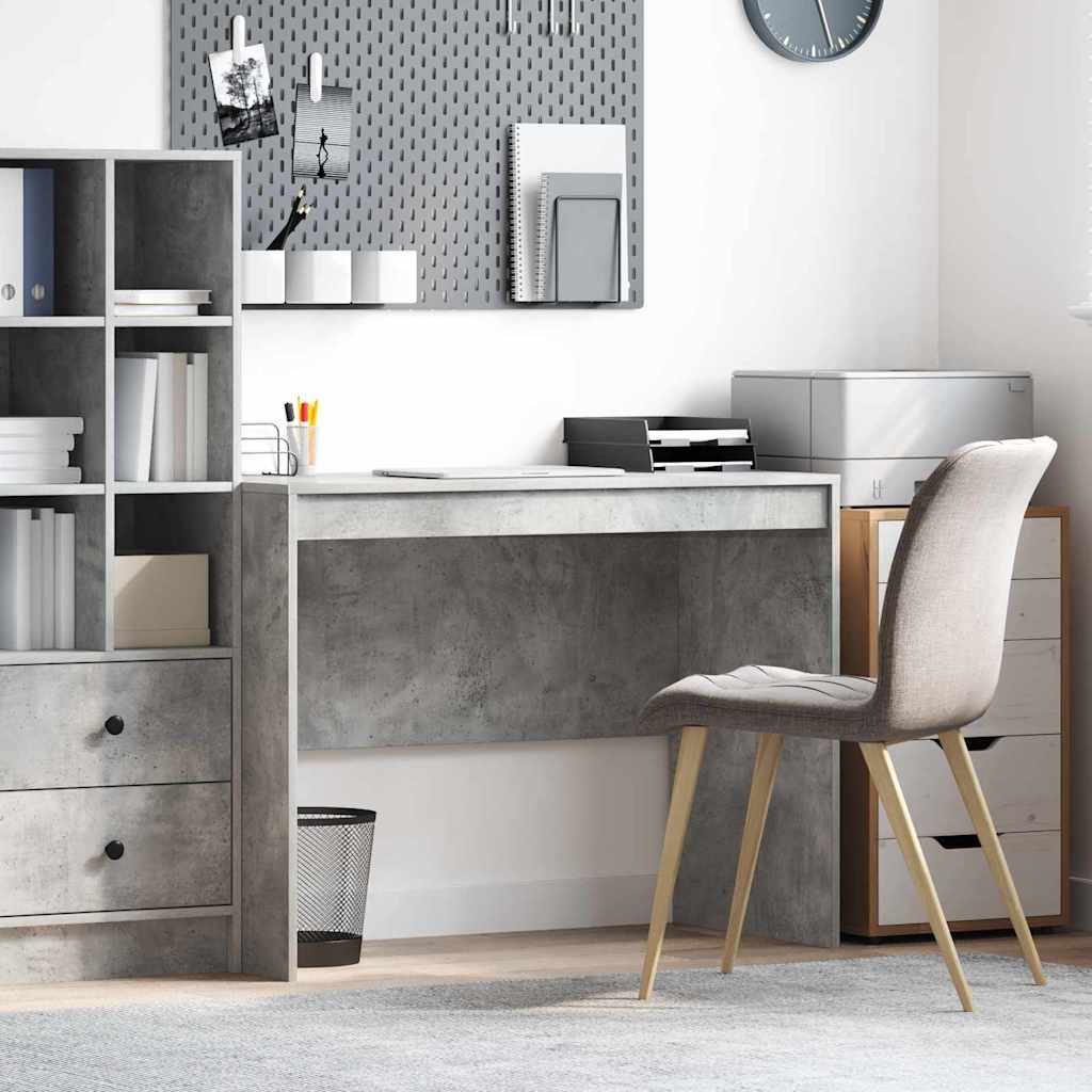 Skrivebord i betongrå - 100 × 50 × 76 cm, kompakt og minimalistisk