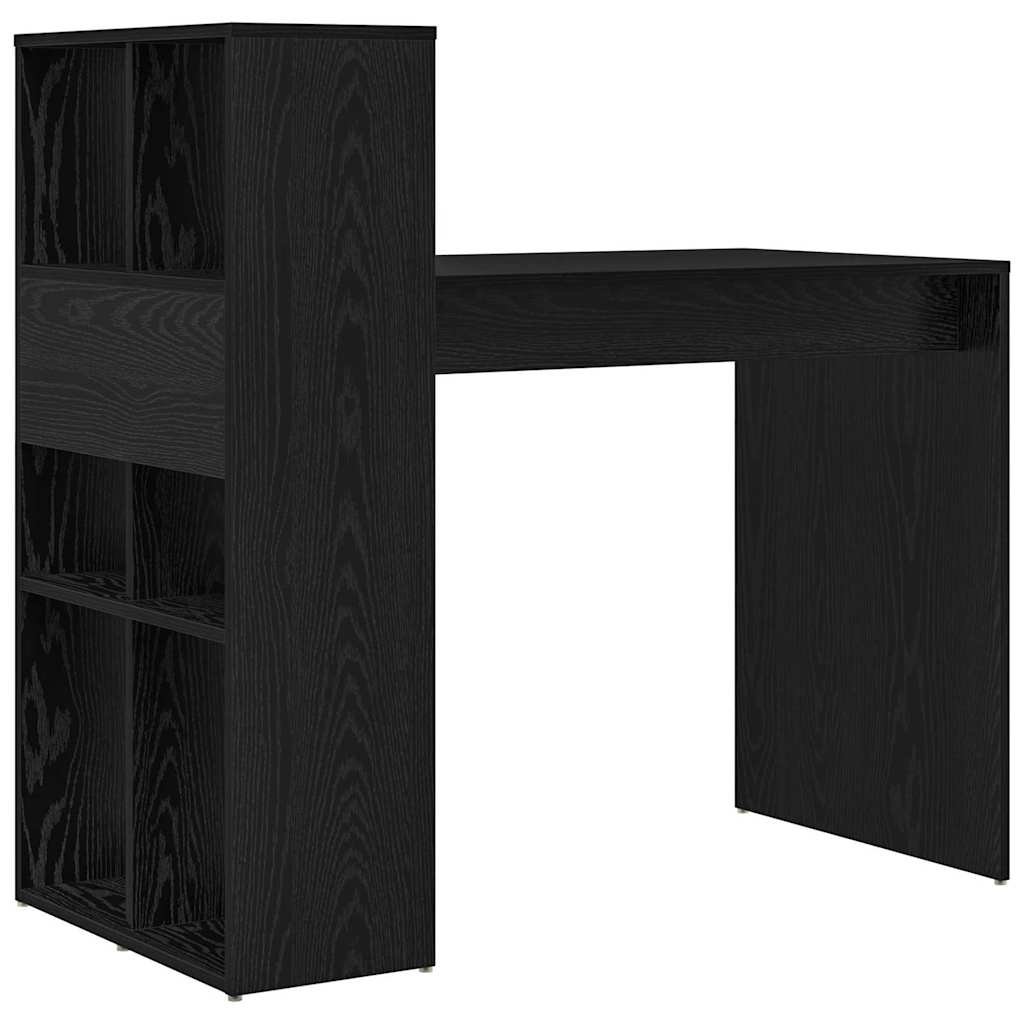 Bord med hylde Sort eg 108 x 55 x 103.5 cm Konstrueret træ