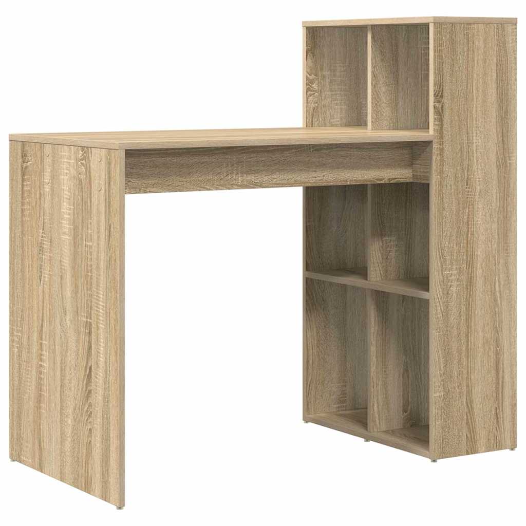 Bord med hylde Sonoma eg 108 x 55 x 103.5 cm Konstrueret træ