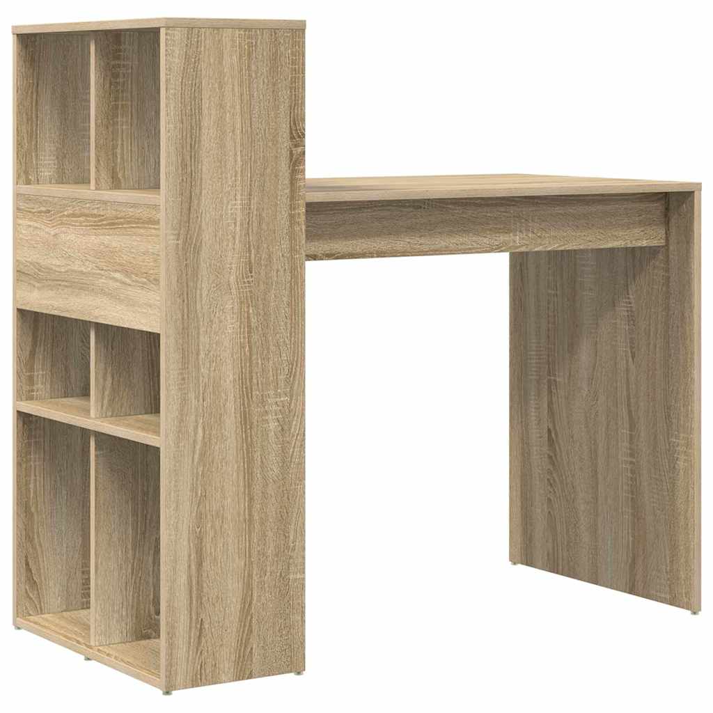 Bord med hylde Sonoma eg 108 x 55 x 103.5 cm Konstrueret træ