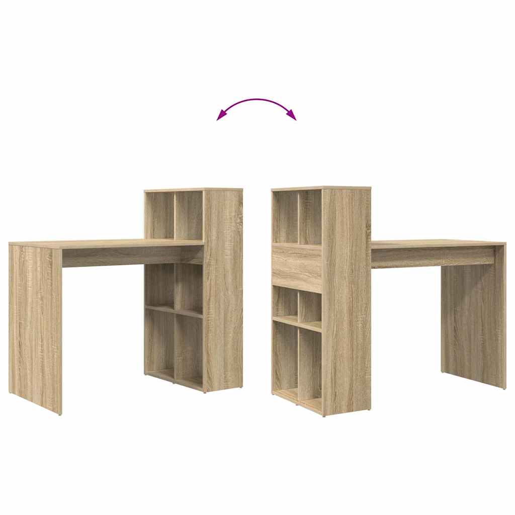 Bord med hylde Sonoma eg 108 x 55 x 103.5 cm Konstrueret træ