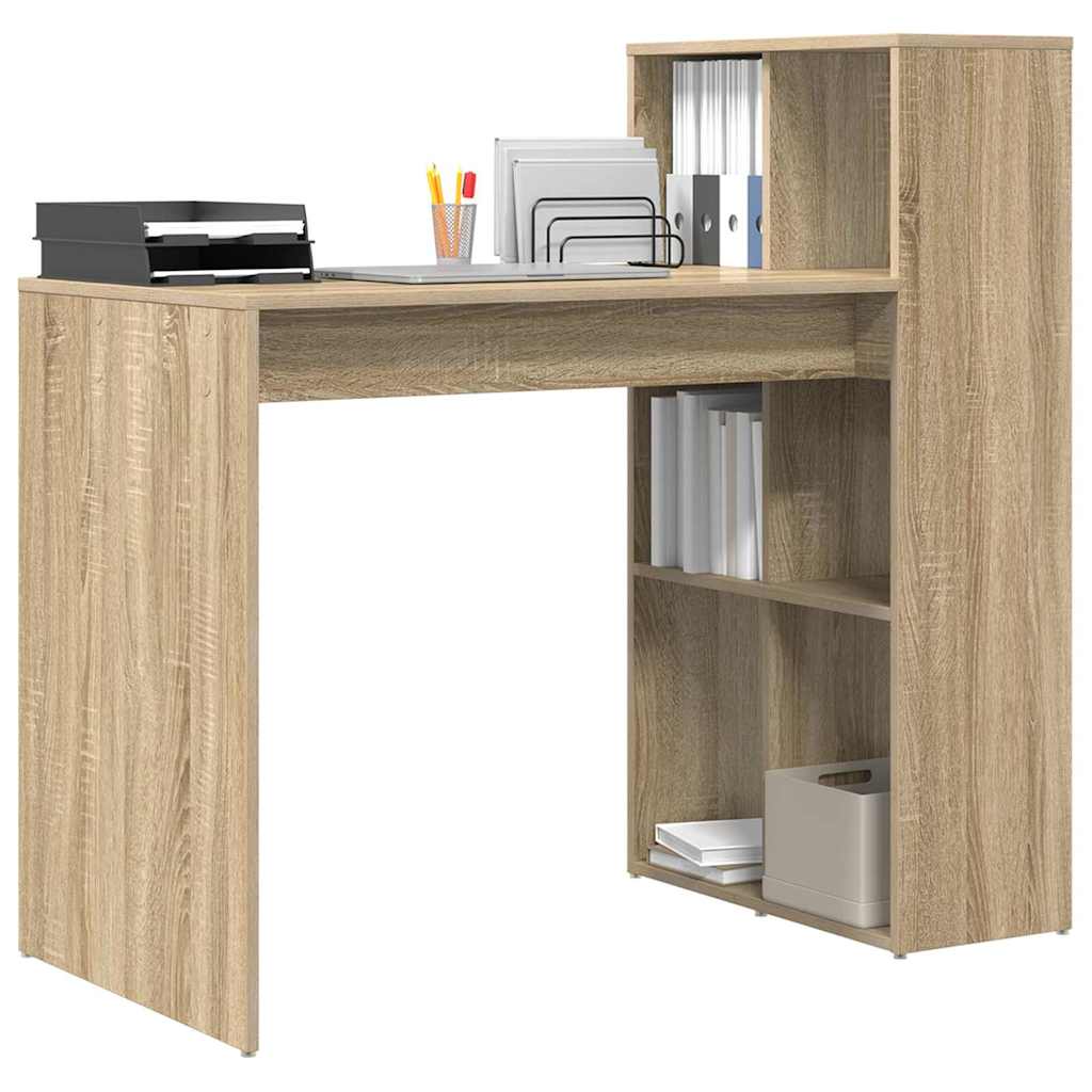 Bord med hylde Sonoma eg 108 x 55 x 103.5 cm Konstrueret træ