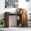 Bord med hylde Røget eg 108 x 55 x 103.5 cm Konstrueret træ