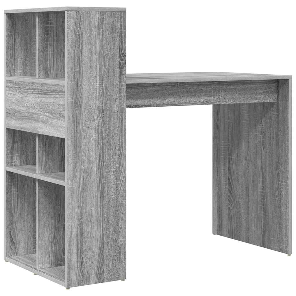 Bord med hylde Grå Sonoma 108 x 55 x 103.5 cm Konstrueret træ