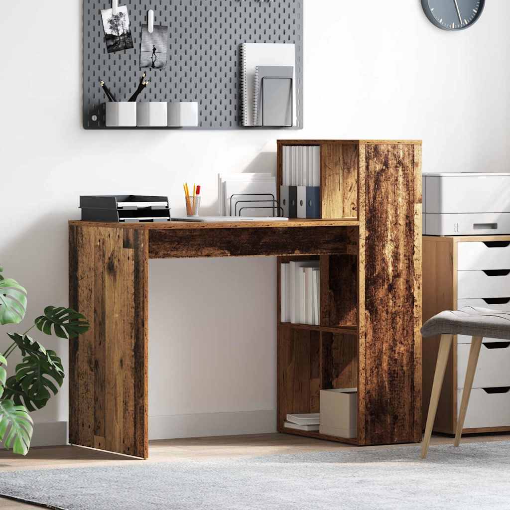 Bord med hylde Gammelt træ 108 x 55 x 103.5 cm Konstrueret træ
